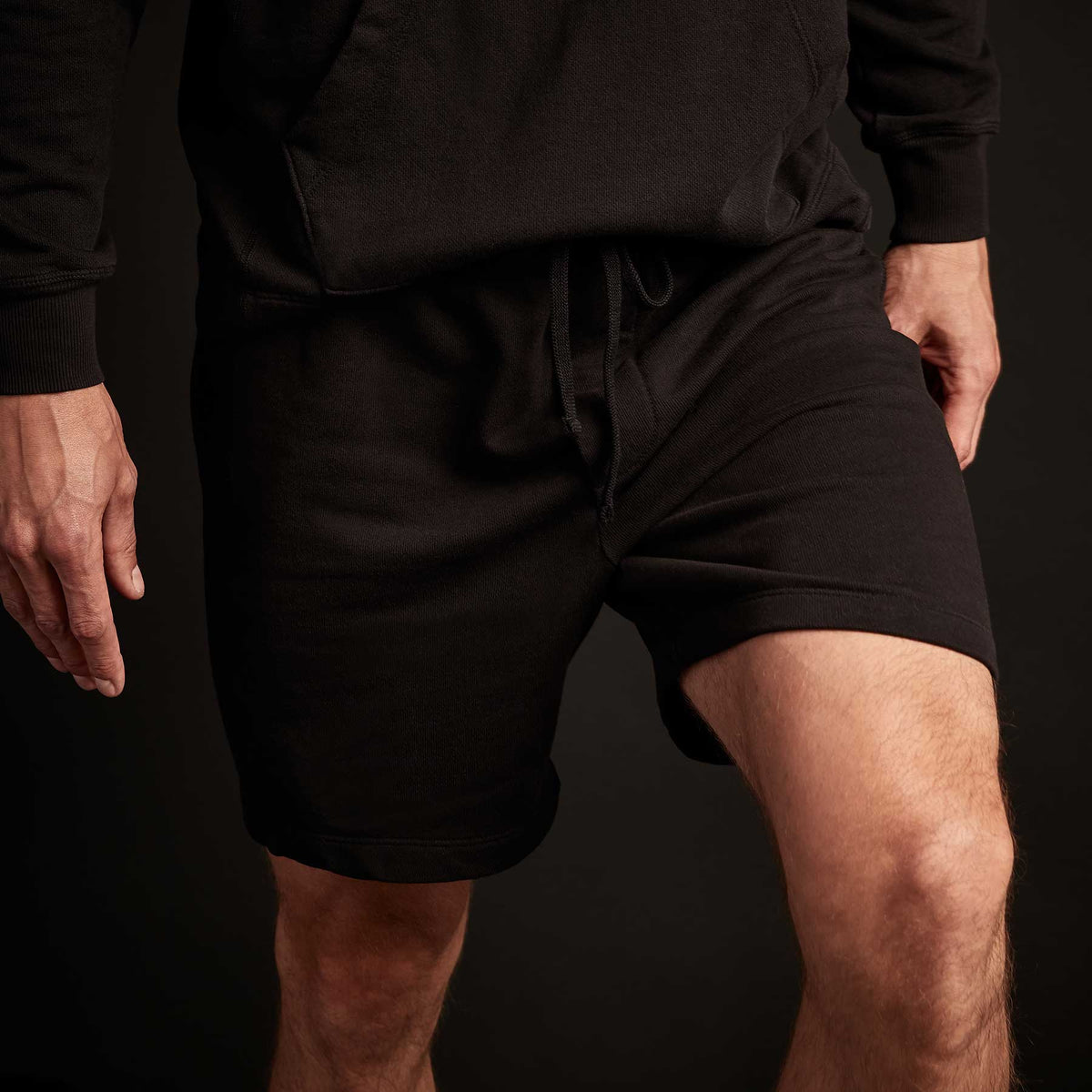 French Terry Fleece Short In Black | James Perse Los Angeles