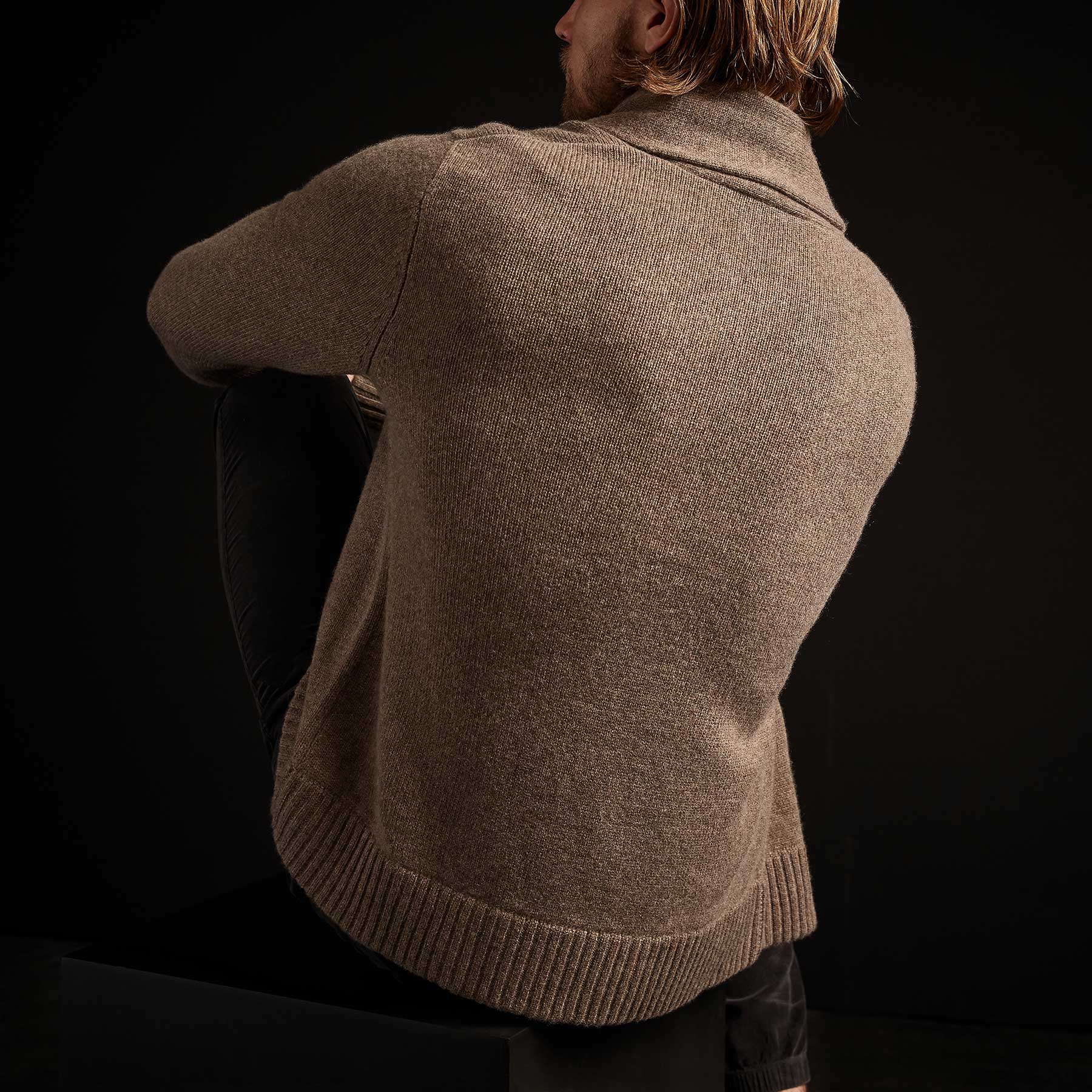 Shawl Collar Button Up Cardigan - Brown Stone | James Perse Los