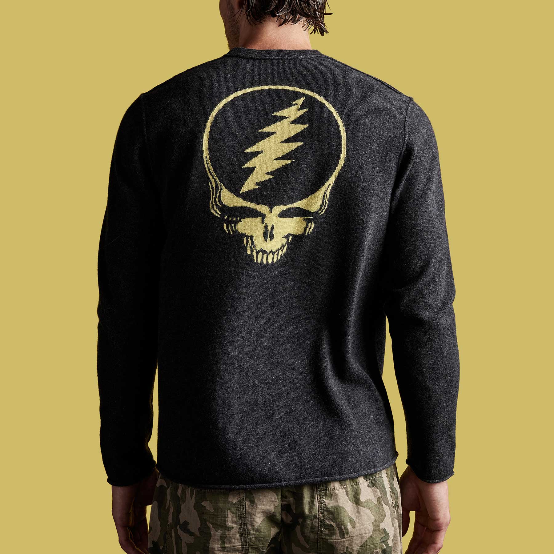 Grateful Dead Recycled Cashmere Sweater in Anthracite | James Perse Los Angeles
