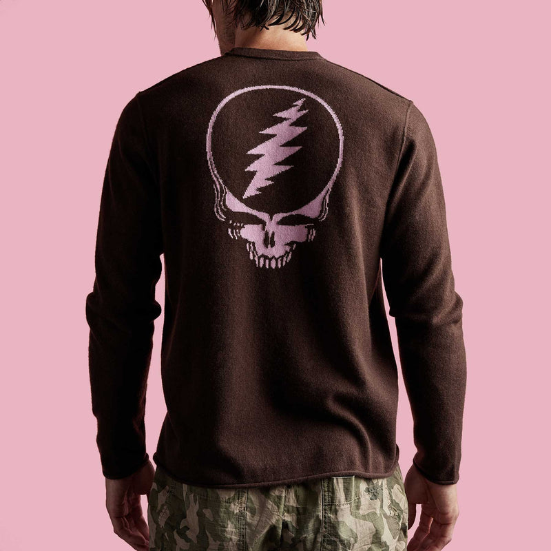 Grateful Dead Recycled Cashmere Sweater in Black Cherry | James Perse Los Angeles