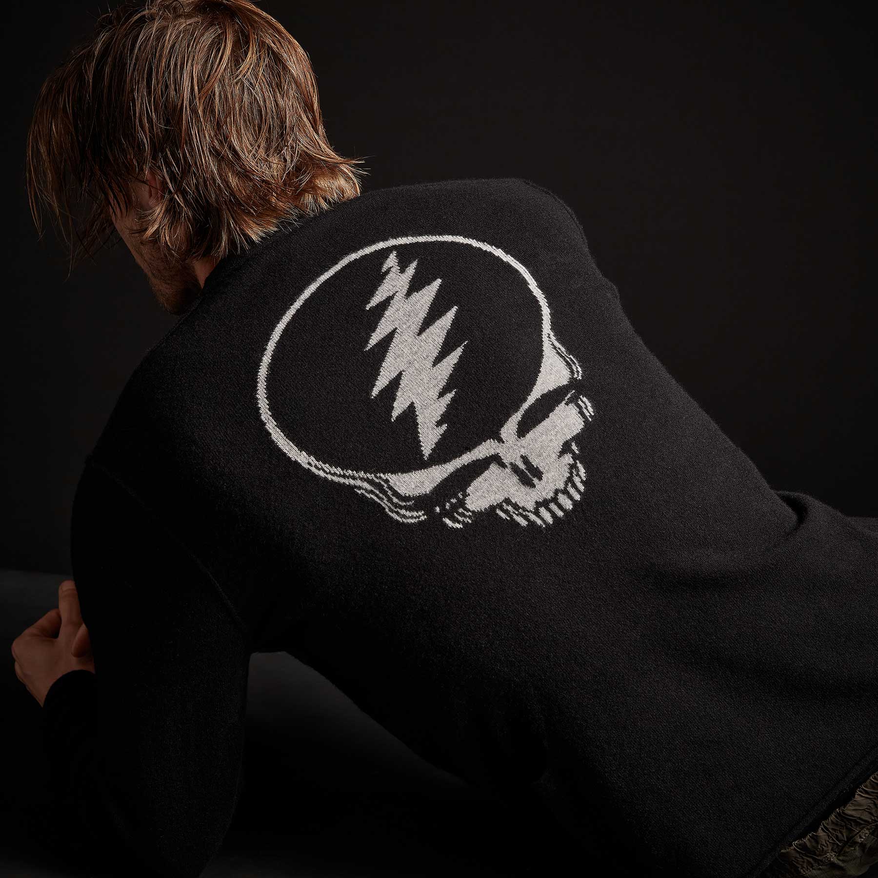 Grateful Dead Recycled Cashmere Sweater - Black | James Perse Los Angeles