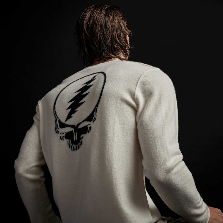 Grateful Dead Recycled Cashmere Sweater in Ivory | James Perse Los Angeles