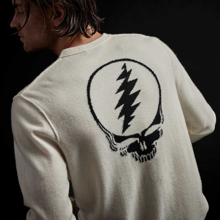 Grateful Dead Recycled Cashmere Sweater in Ivory | James Perse Los Angeles
