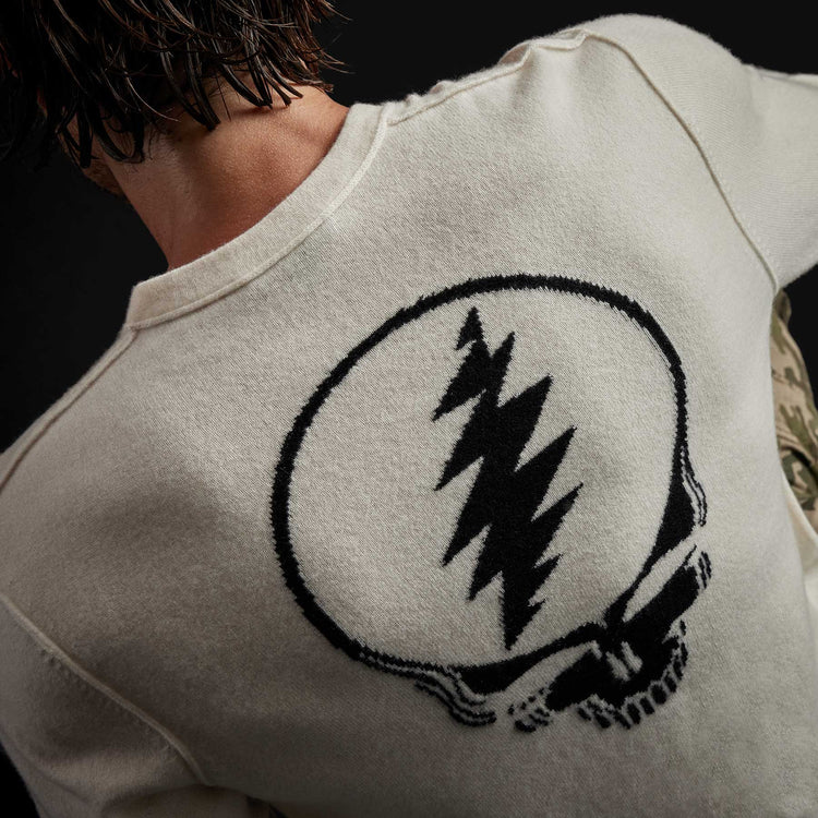 Grateful Dead Recycled Cashmere Sweater in Ivory | James Perse Los Angeles