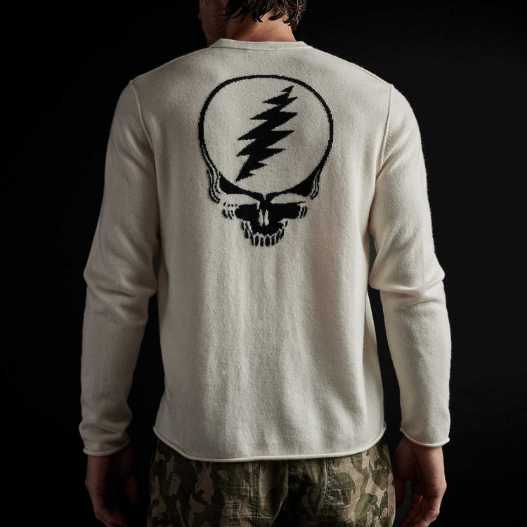 Grateful Dead Recycled Cashmere Sweater in Ivory | James Perse Los Angeles