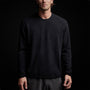 Crew Neck W/ Double Bar Intarsia in Black | James Perse Los Angeles