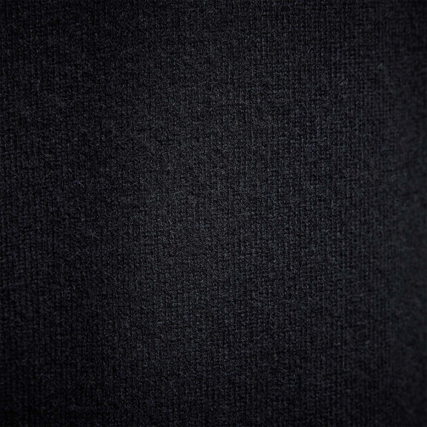 Crew Neck W/ Double Bar Intarsia in Black | James Perse Los Angeles