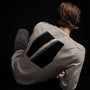 Crew Neck W/ Double Bar Intarsia in Stone | James Perse Los Angeles