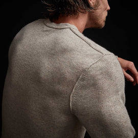 Recycled Cashmere Crew Neck Sweater in Stone | James Perse Los Angeles