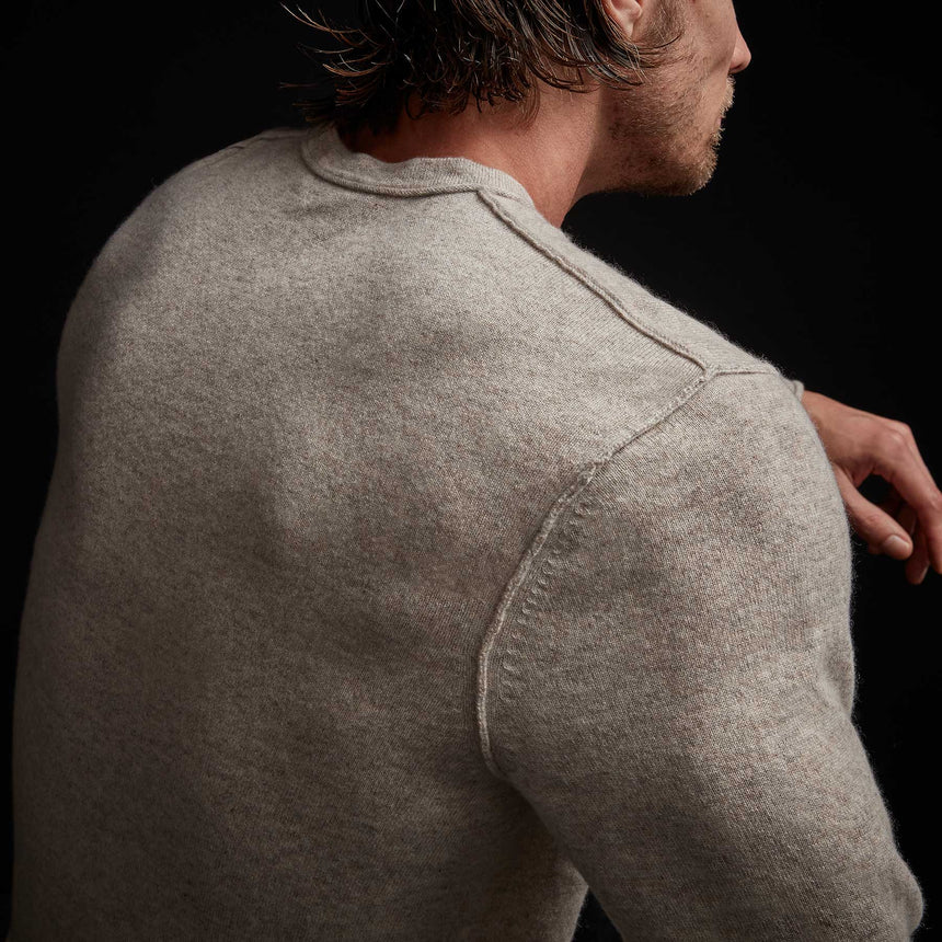 Recycled Cashmere Crew Neck Sweater in Stone | James Perse Los Angeles