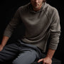 Recycled Cashmere Hooded Sweater in Cement | James Perse Los Angeles