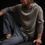 Recycled Cashmere Hooded Sweater in Cement | James Perse Los Angeles