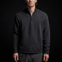 Cashmere Saddle Shldr Half Zip in Anthracite | James Perse Los Angeles