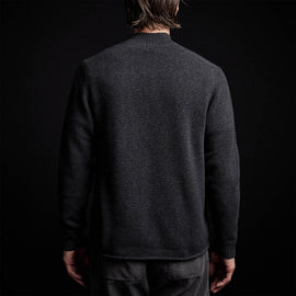 Cashmere Saddle Shldr Half Zip in Anthracite | James Perse Los Angeles