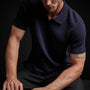 Recycled Cashmere Short Sleeve Polo in Navy Blue | James Perse Los Angeles