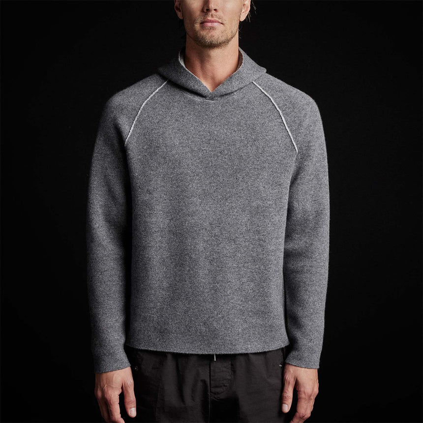 Cashmr Double Bed Raglan Hoodie in Flannel/Grey | James Perse Los Angeles