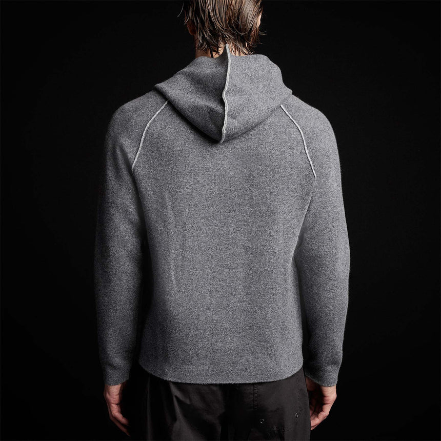Cashmr Double Bed Raglan Hoodie in Flannel/Grey | James Perse Los Angeles