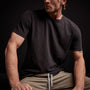 Recycled Brushed Jersey Crew Neck - Black | James Perse Los Angeles