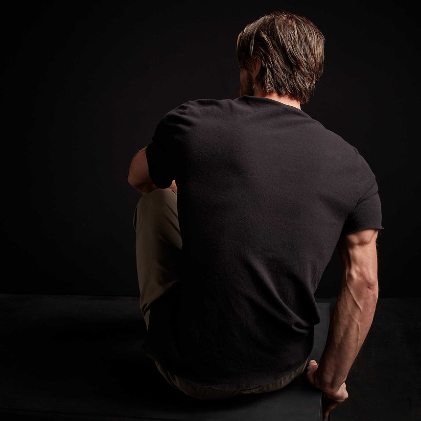 Recycled Brushed Jersey Crew Neck - Black | James Perse Los Angeles