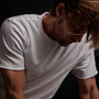 Recycled Brushed Jersey Crew Neck - White | James Perse Los Angeles