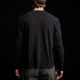 Recycled Brushed Jersey Henley in Black | James Perse Los Angeles 