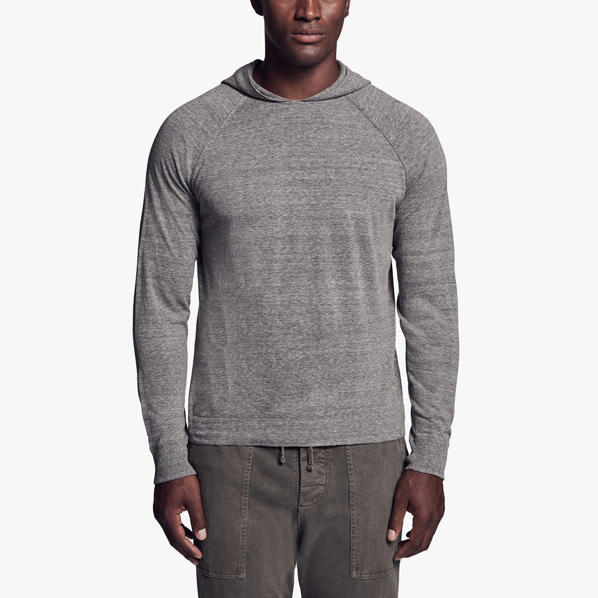 Recycled Cotton Hooded Sweater In Charcoal | James Perse Los Angeles