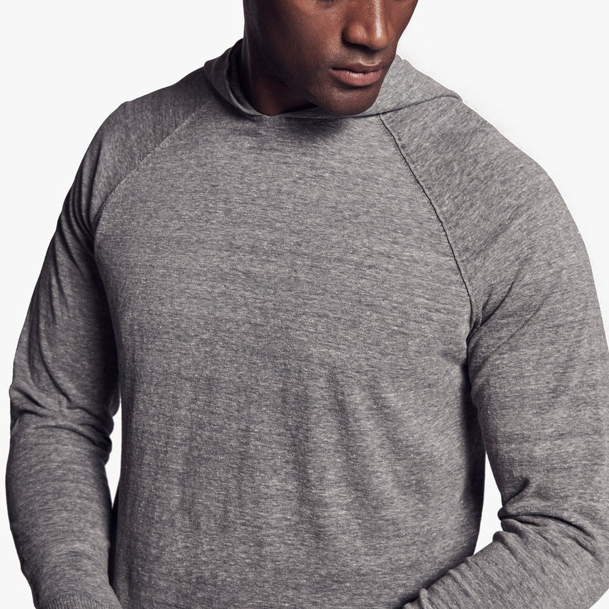 Recycled Cotton Hooded Sweater In Charcoal | James Perse Los Angeles
