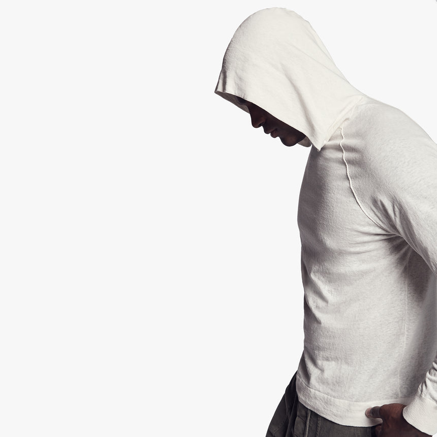 Recycled Cotton Hooded Sweater In Cotton | James Perse Los Angeles