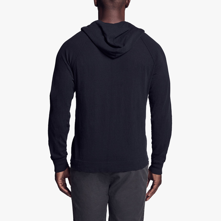 Recycled Cotton Hooded Sweater In French Navy | James Perse Los Angeles