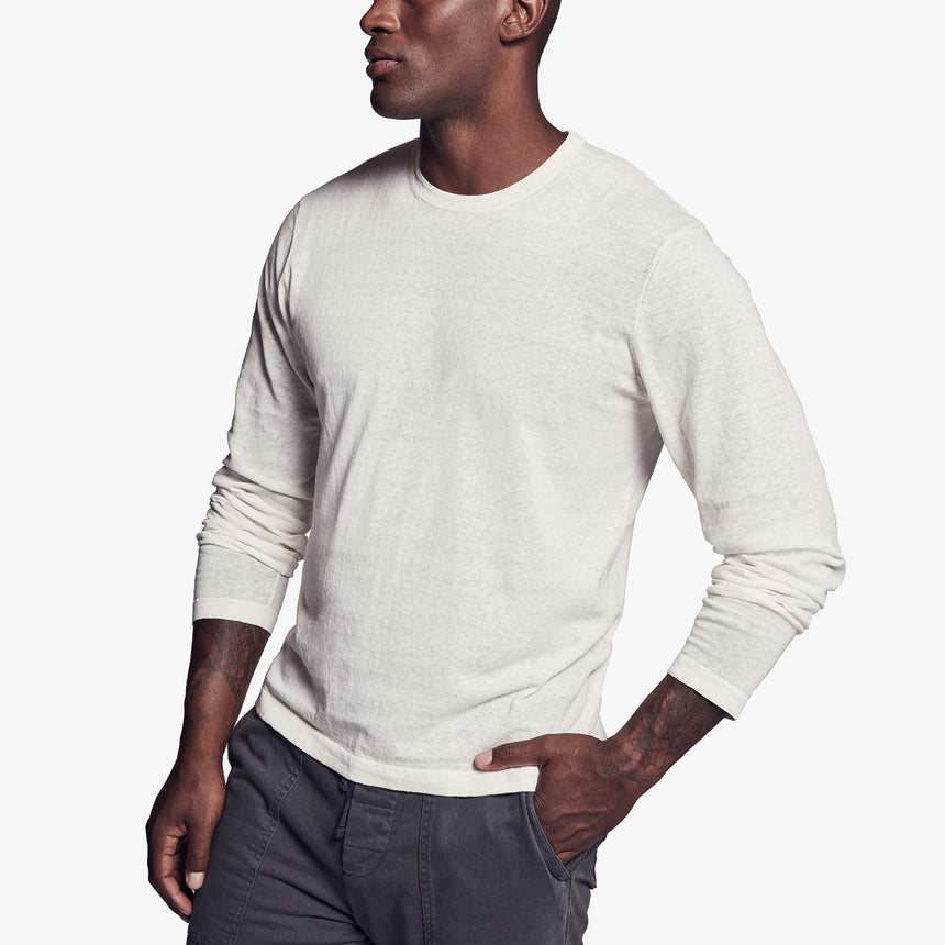 Recycled Cotton Crew Neck Sweater In Cotton | James Perse Los Angeles