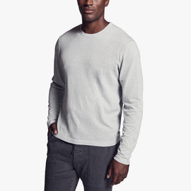Recycled Cotton Crew Neck Sweater In Grey Glacier | James Perse Los Angeles