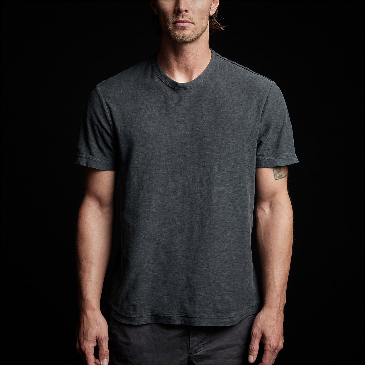 Reverse Slub Jersey Short Sleeve Crew in Magma Pigment | James Perse Los Angeles