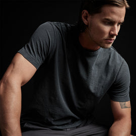 Reverse Slub Jersey Short Sleeve Crew in Magma Pigment | James Perse Los Angeles