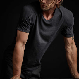 Recycled Lotus Jersey Soft V Neck in Magma | James Perse Los Angeles