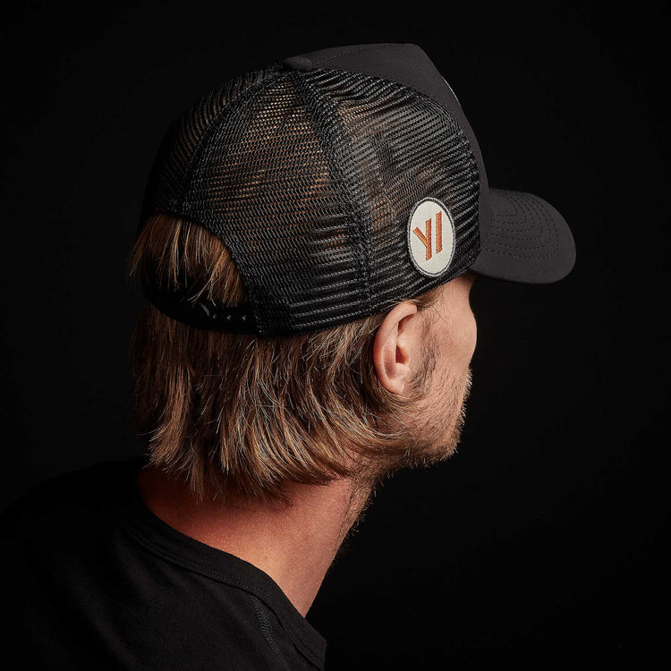 Bear Patch Trucker Hat in Black | James Perse Los Angeles