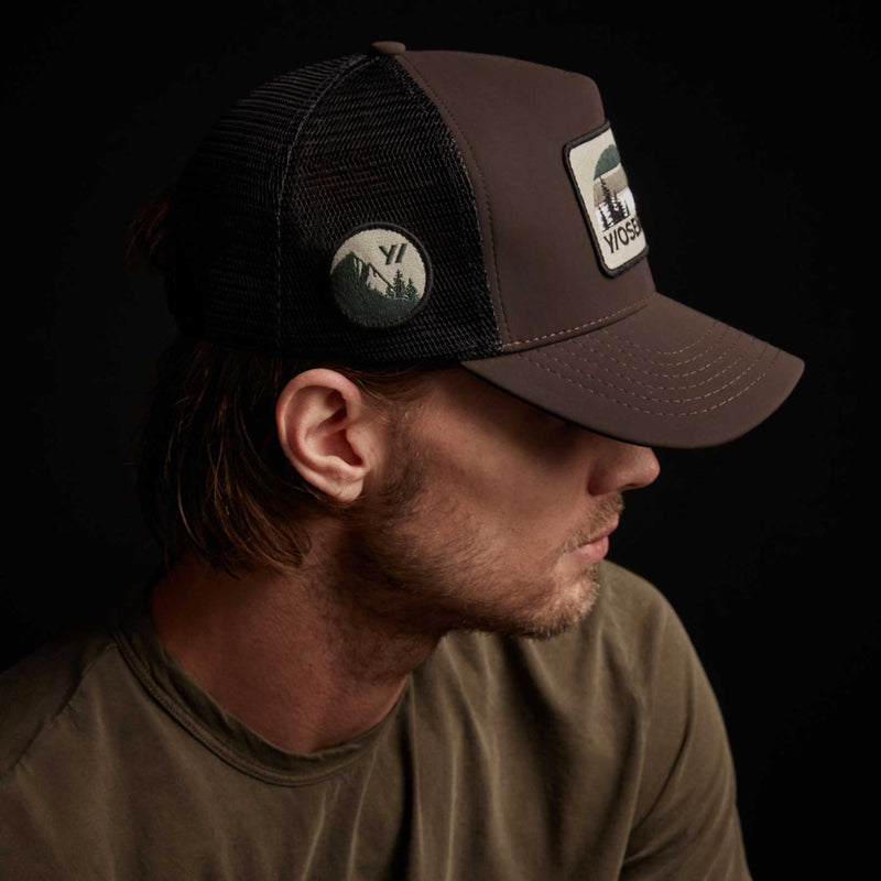 Y/OSEMITE Patch Trucker Hat - Kona | James Perse Los Angeles