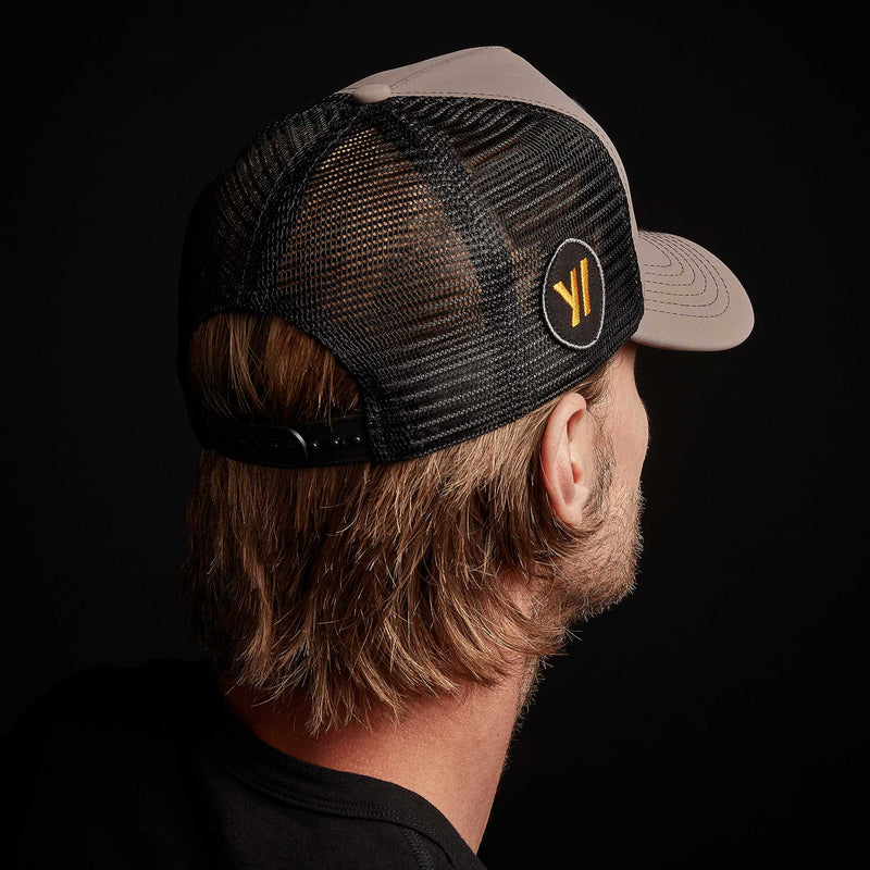 Y/OSEMITE Patch Trucker Hat in Greystone | James Perse Los Angeles