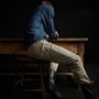 Slub Cotton Drill 5 Pocket Pan in Flax Pigment | James Perse Los Angeles