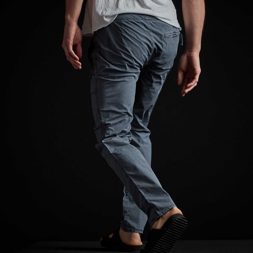Stretch Poplin Zip Pocket Pant in Gravel Pigment | James Perse Los Angeles