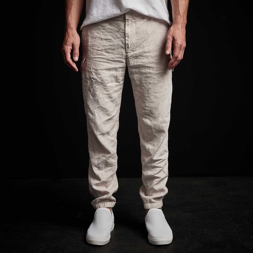 Slub Linen Cargo Pant in Salt Pigment | James Perse Los Angeles 