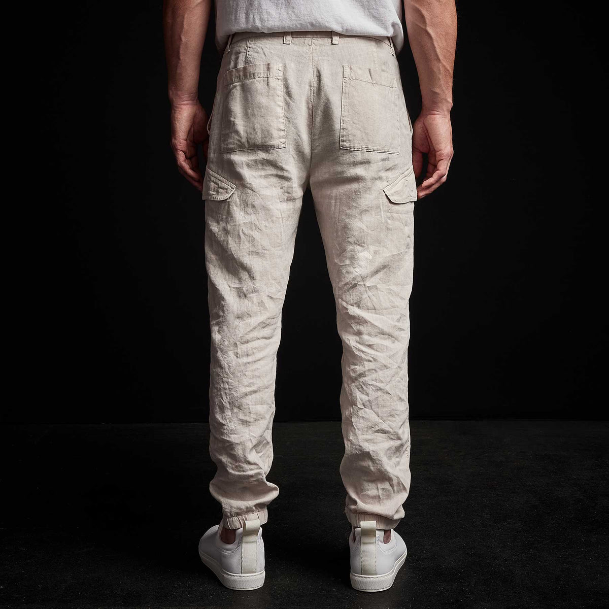 Slub Linen Cargo Pant in Salt Pigment | James Perse Los Angeles 