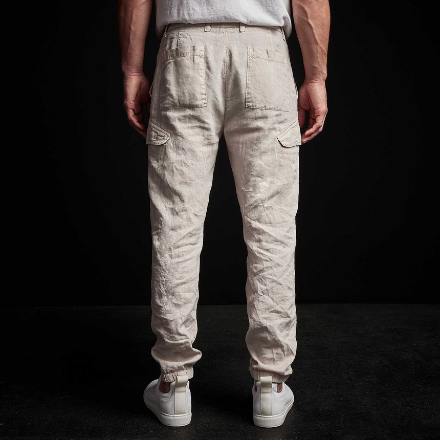 Slub Linen Cargo Pant in Salt Pigment | James Perse Los Angeles 