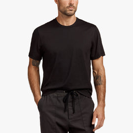 Short Sleeve Soft Touch Jersey Crew in Black | James Perse Los Angeles