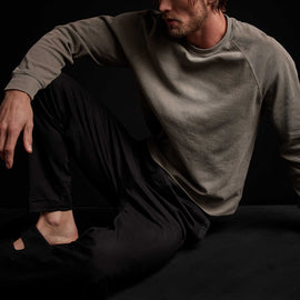 Long Sleeve Thermal Raglan - Greystone Pigment | James Perse Los Angeles