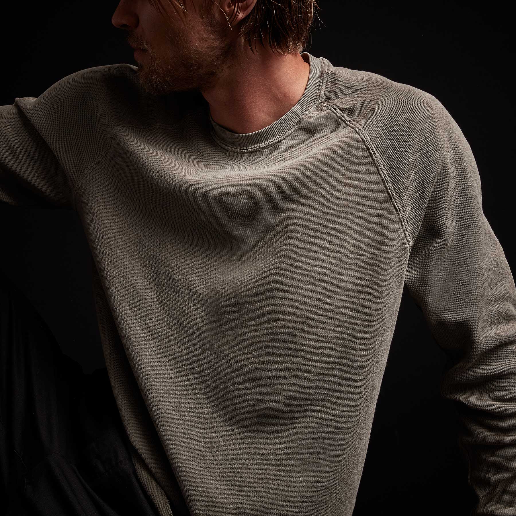 Long Sleeve Thermal Raglan - Greystone Pigment | James Perse Los Angeles