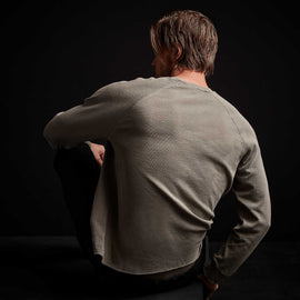 Long Sleeve Thermal Raglan - Greystone Pigment | James Perse Los Angeles