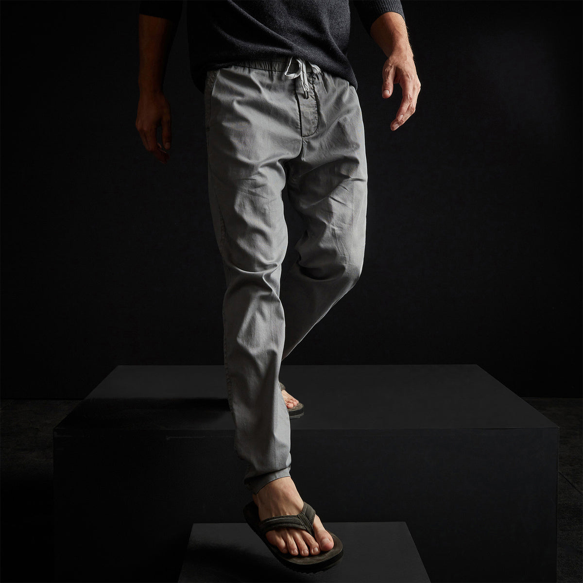 Stretch Canvas Work Pant In Silver Grey Pigment | James Perse Los Angeles