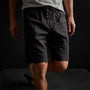 Stretch Canvas Work Short In Black | James Perse Los Angeles
