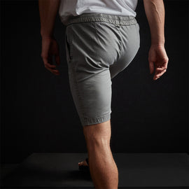 Stretch Canvas Work Short In Silver Grey Pigment | James Perse Los Angeles