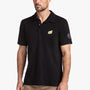 Sueded Jersey Bar Graphic Polo in Black | James Perse Los Angeles